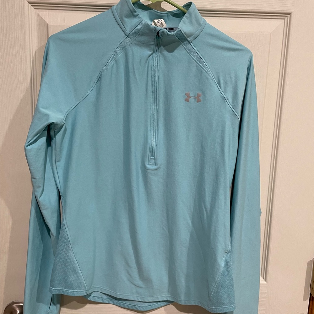 Under Armour Light Blue Quarter-Zip Performance Top